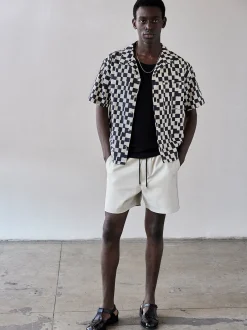 Vintage Print Shirt in Dark Navy