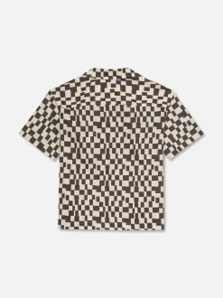 Vintage Print Shirt in Dark Navy