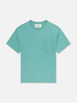 Vintage Tee in Aqua Blue