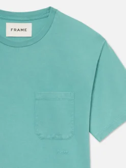 Vintage Tee in Aqua Blue