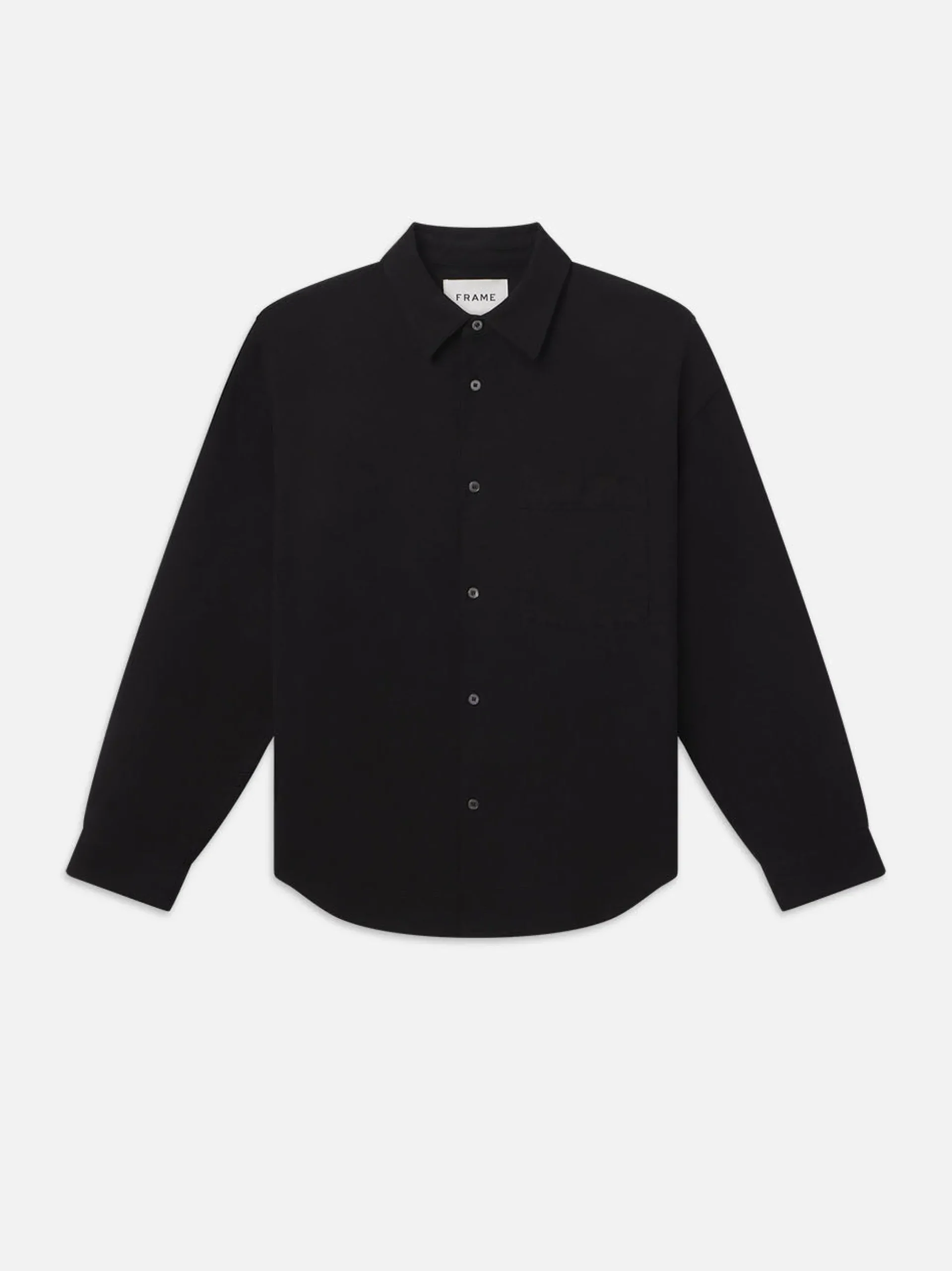 Waffle Textured Shirt in Black