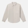 Waffle Textured Shirt in Off White