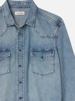 Western Denim Shirt in Fantasy