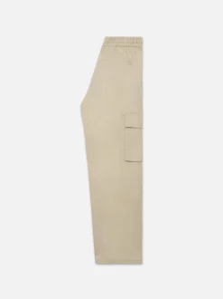 Wide Leg Cargo Pants in Smoke Beige