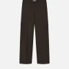 Wool Cargo Pant Trousers in Dark Taupe