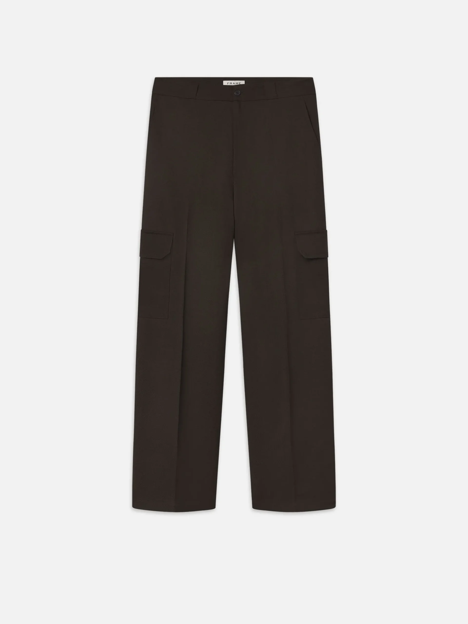 Wool Cargo Pant Trousers in Dark Taupe