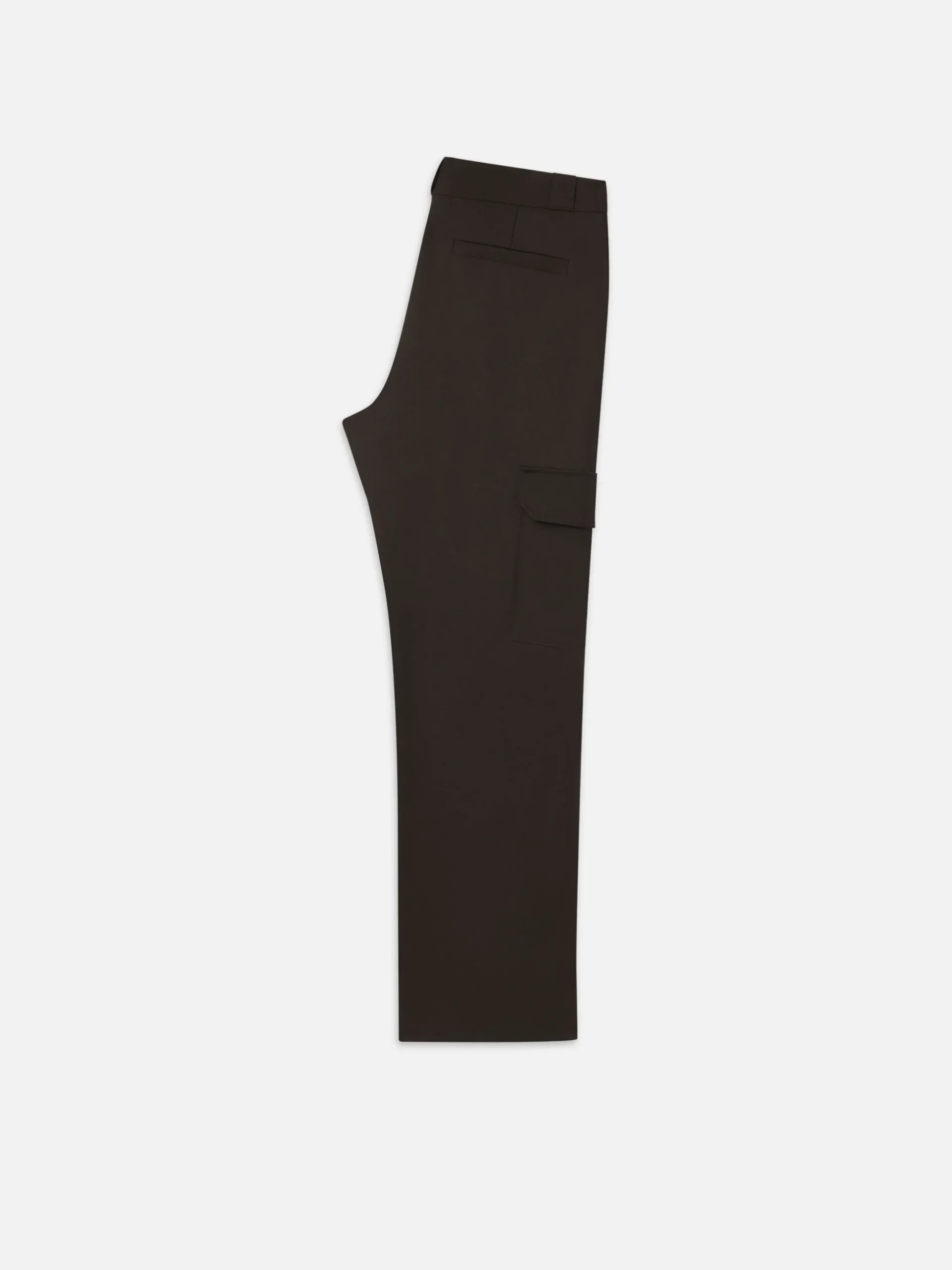 Wool Cargo Pant Trousers in Dark Taupe