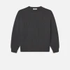 Wool Cashmere Textured Sweater in Anthracite