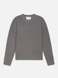 Wool Cashmere Textured Sweater in Light Brown
