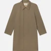 Wool Trench Coat in Light Brown