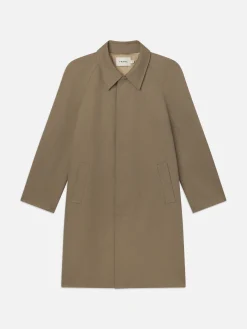 Wool Trench Coat in Light Brown