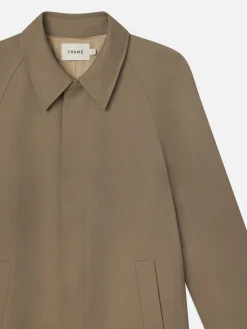 Wool Trench Coat in Light Brown