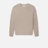 Woolen Cashmere Blend Sweater in Grey Beige