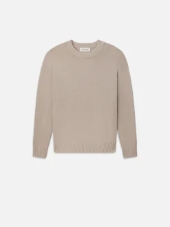 Woolen Cashmere Blend Sweater in Grey Beige