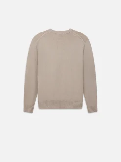 Woolen Cashmere Blend Sweater in Grey Beige