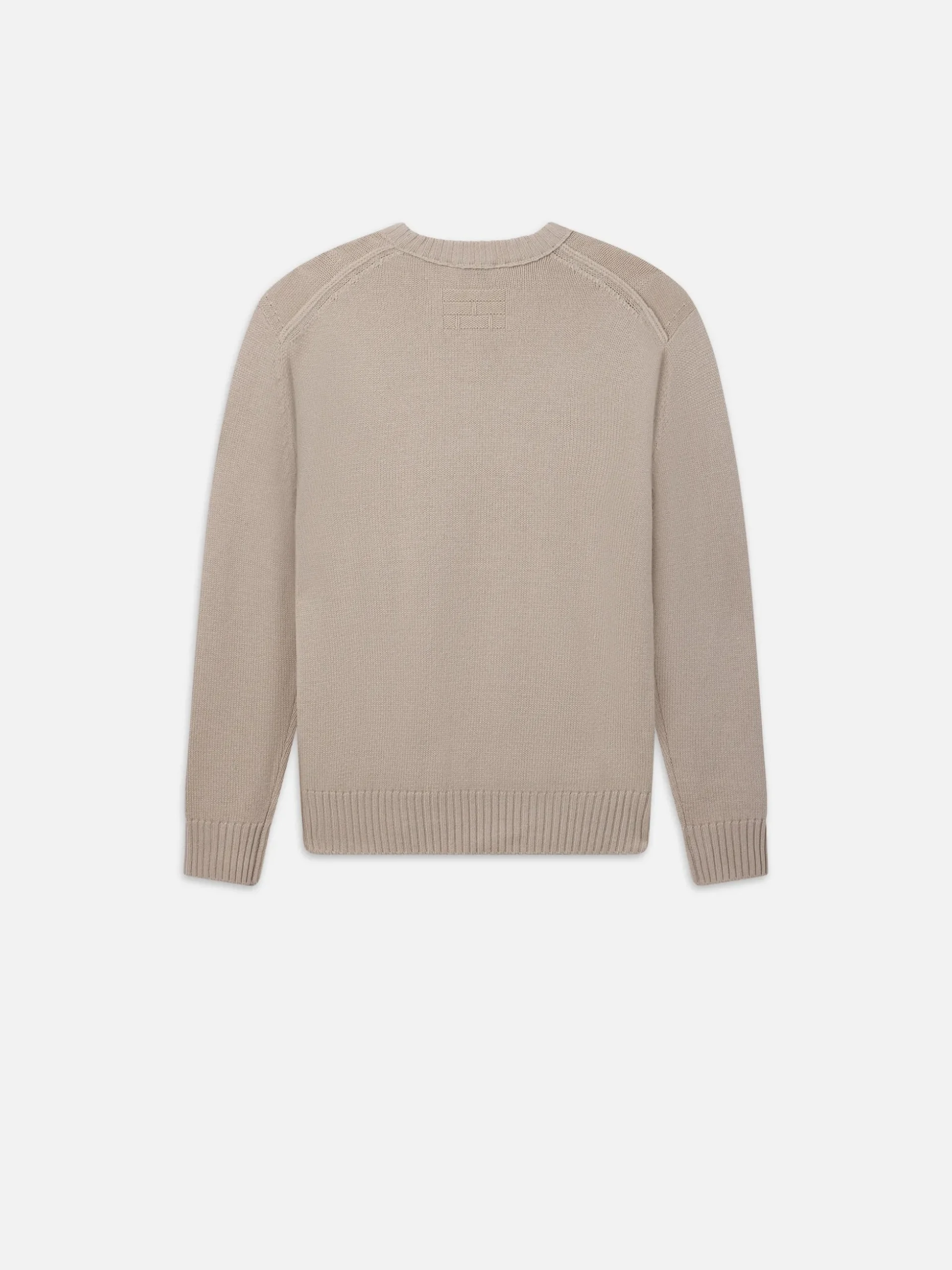 Woolen Cashmere Blend Sweater in Grey Beige