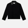 Woolen Workwear Jacket in Black