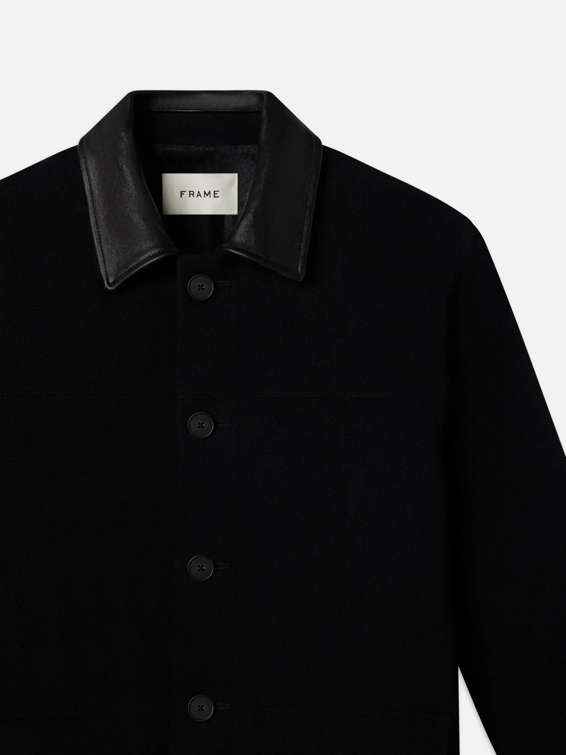 Woolen Workwear Jacket in Black