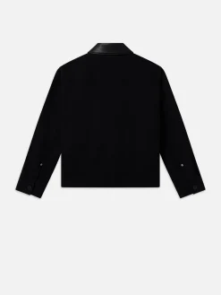 Woolen Workwear Jacket in Black